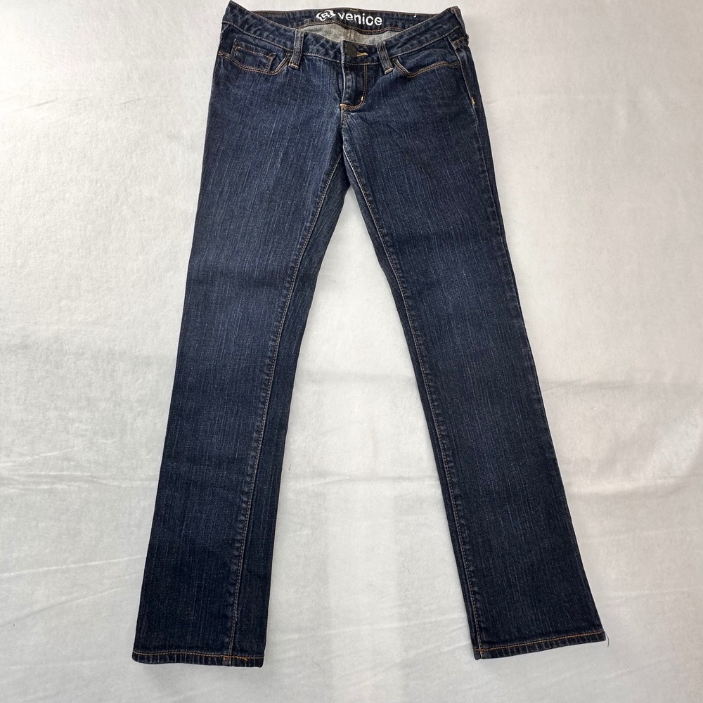 Bullhead Venice Skinny Jeans Womens 1 Short Dark Wash Low‎ Rise Stretch Denim